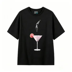 Remera Algodón Estampado Cocktail Clavado Diseño Premium