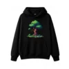 主图_1 Buzo con Capucha Algodón Estampado Árbol Pixel Art Premium Casual