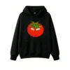 Buzo con Capucha Algodón Estampado Pixel Art Tomate Diseño Retro