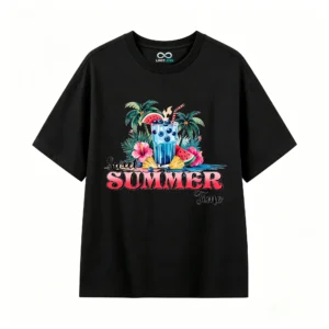主图_1 Remera Algodón Estampado Summer Tropical Playa Calidad Premium