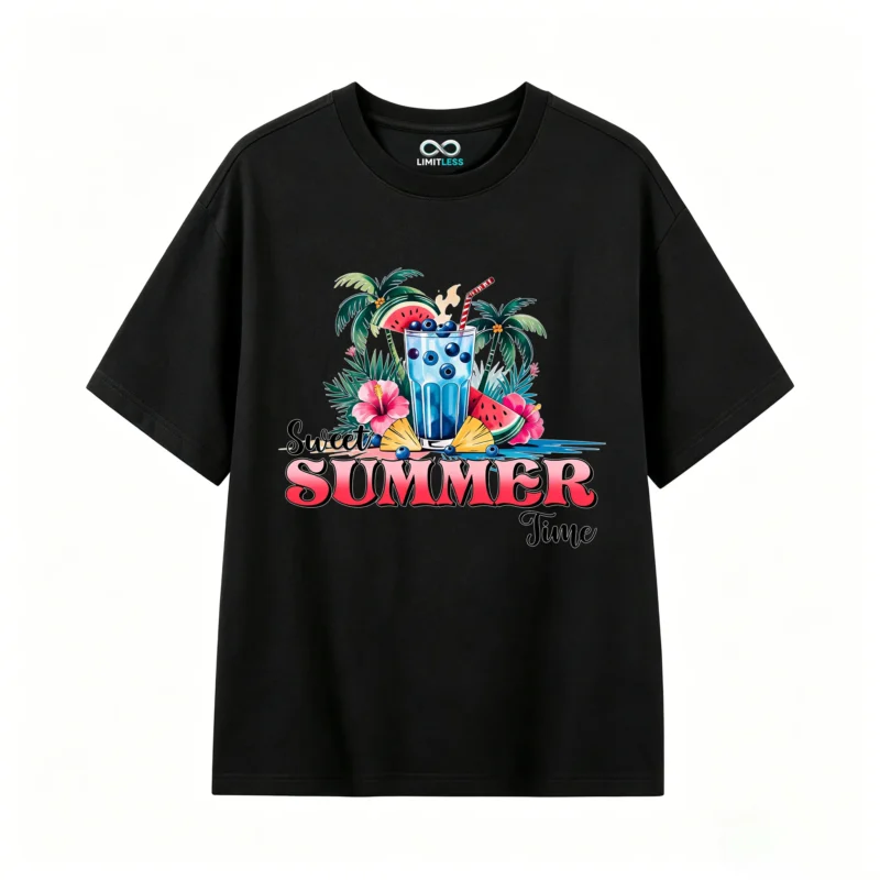 主图_1 Remera Algodón Estampado Summer Tropical Playa Calidad Premium