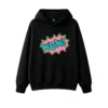 主图_1 Buzo con Capucha Algodón Estampada Wow Diseño Retro Casual Oversize
