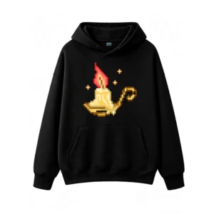 主图_1 Buzo con Capucha Algodón Estampado Pixel Art Vela Vintage Premium