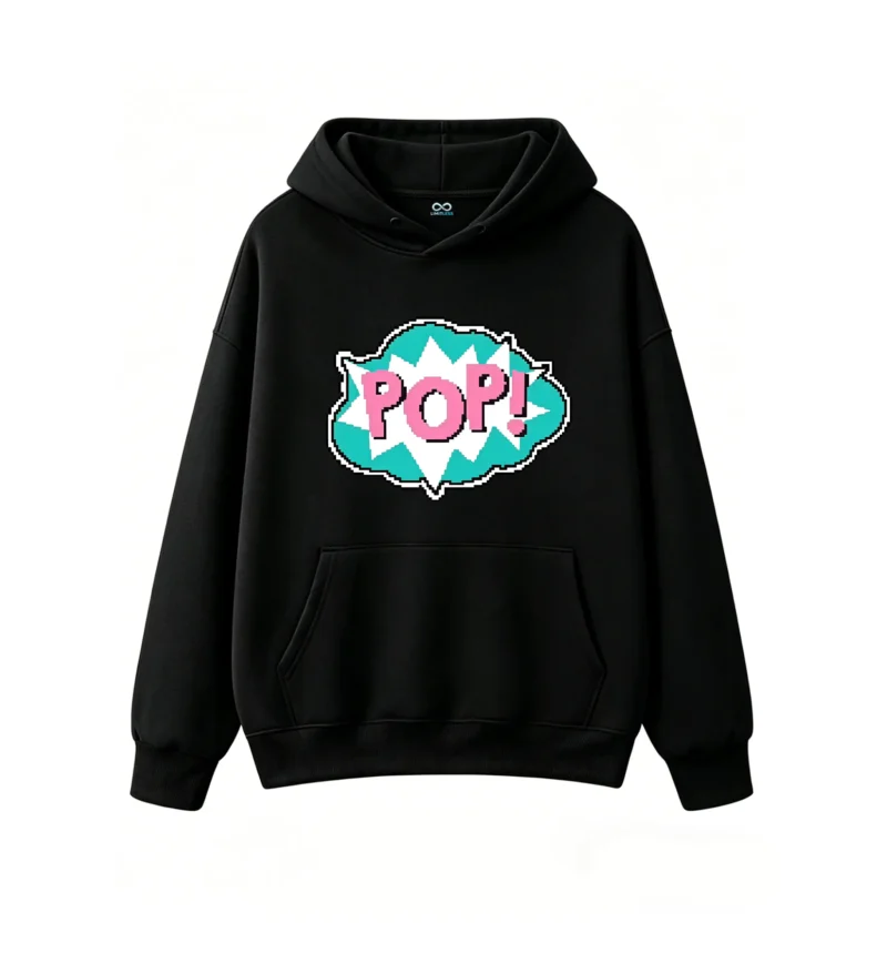 主图_1 Buzo con Capucha Algodón Estampado Pop Arte Urbano Diseño Premium