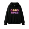 主图_1 Buzo con Capucha Algodón Estampada Good Times Pixel Art Urbano Casual