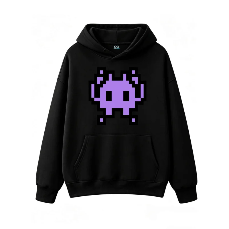 Buzo con Capucha Algodón Estampado Pixel Art Gamers Retro Calidad Premium