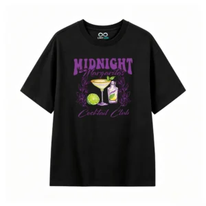 主图_1 Remera Algodón Estampada Midnight Margaritas Diseño Cocktail