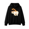 主图_1 Buzo con Capucha Algodón Estampado Gato Pixel Art Diseño Divertido