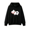 主图_1 Buzo con Capucha Algodón Estampado Vaca Pixel Art Casual Premium