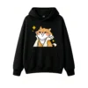 Buzo con Capucha Algodón Estampado Pixel Art Fox Diseño Casual Premium