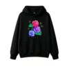 主图_1 Buzo con Capucha Algodón Estampado Flores Vintage Oversize