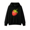 主图_1 Buzo con Capucha Algodón Estampado Frutilla Pixel Art Diseño Gamer
