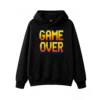 主图_1 Buzo con Capucha Algodón Estampado Game Over Pixel Gamer Calidad Prem