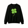 主图_1 Buzo cuello redondo Algodón Estampado Trébol 8-bit Pixel Art Premium