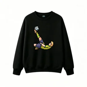 Buzo cuello redondo Algodón Pixel Art Futbol Estampado Premium Calidad
