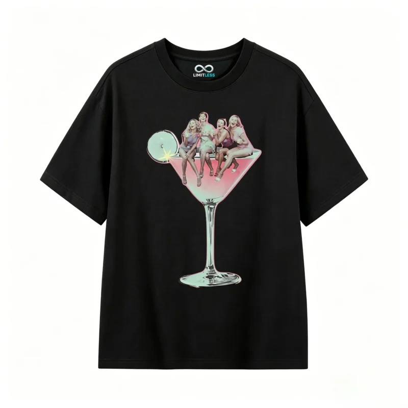 Remera Algodón Estampado Martini Diseño Retro Vintage Full