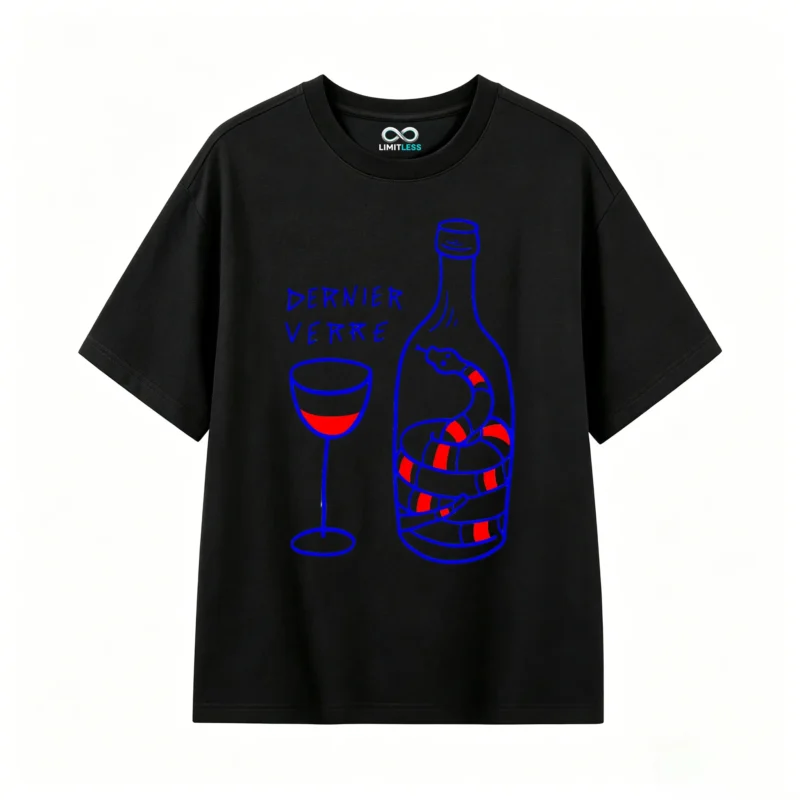 Remera Algodón Dernier Verre Estampado Serpiente Vintage