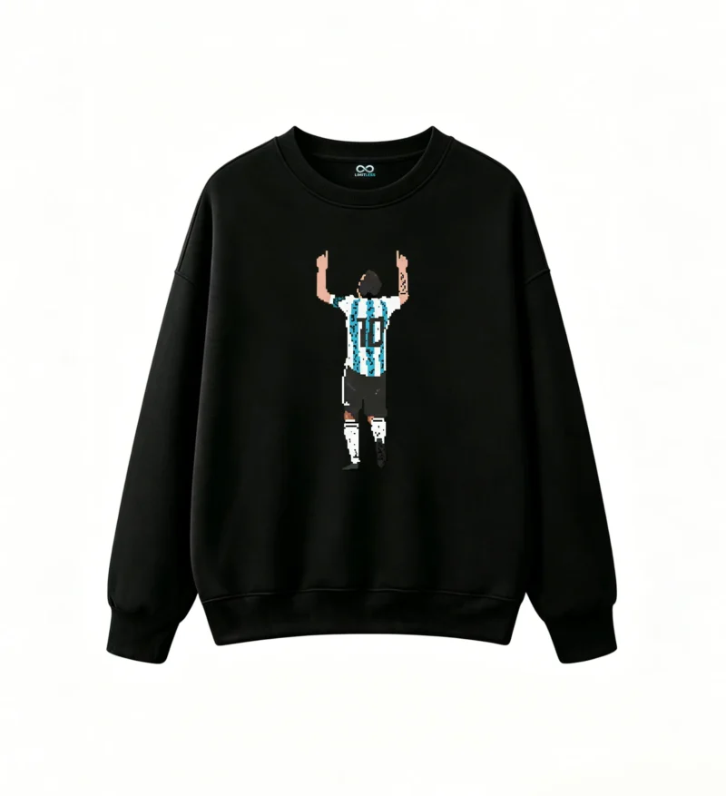 Buzo cuello redondo Algodón Estampado Messi 10 Selección Argentina Fútbol