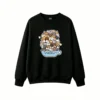 Buzo cuello redondo Algodón Estampado Gatos Pixel Art Diseño Kawaii Oferta