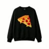 Buzo cuello redondo Algodón Estampado Pizza Pixel Art Diseño Casual Gamer