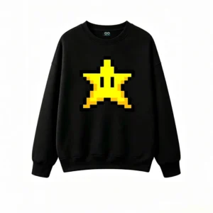 Buzo cuello redondo Algodón Estampado Pixel Art Gamer Diseño Retro Calidad