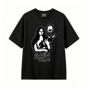主图_1 Remera Algodón Estampada Wine Lover Casual Premium Estilo
