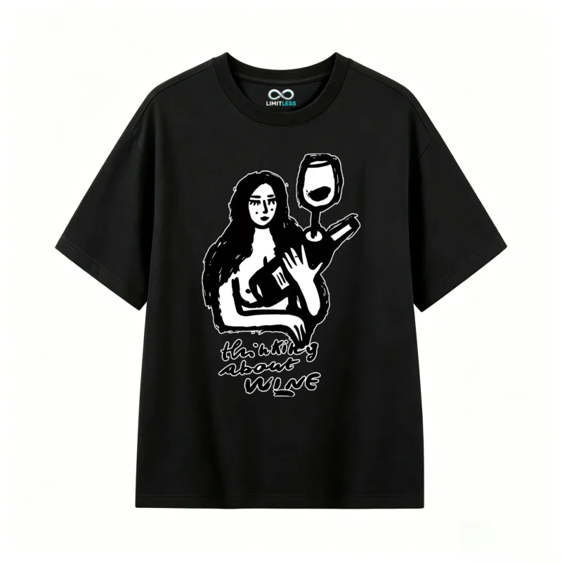 主图_1 Remera Algodón Estampada Wine Lover Casual Premium Estilo