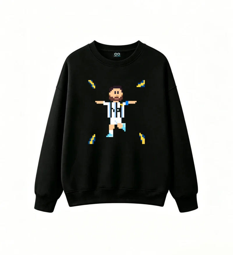Buzo cuello redondo Pixel Messi Argentina Estampado Full HD 10