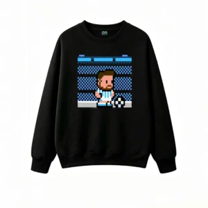 Buzo cuello redondo Algodón Pixel Art Futbol Selección Argentina Premium