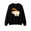 Buzo cuello redondo Algodón Estampado Gato Pixel Art Diseño Divertido