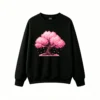 Buzo cuello redondo Algodón Estampado Árbol Sakura Pixel Art Premium