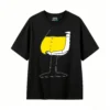 主图_1 Remera Algodón Estampada Copa Vino Diseño Minimalista Premium