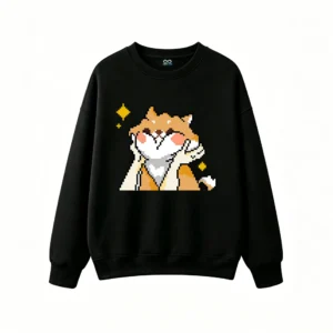 主图_1 Buzo cuello redondo Algodón Estampado Pixel Art Diseño Gamer Premium