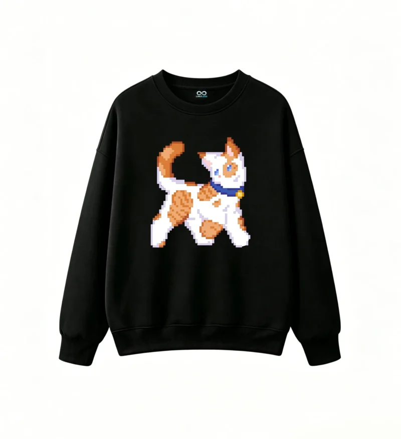 Buzo cuello redondo Algodón Estampado Pixel Art Diseño Retro Calidad Premium