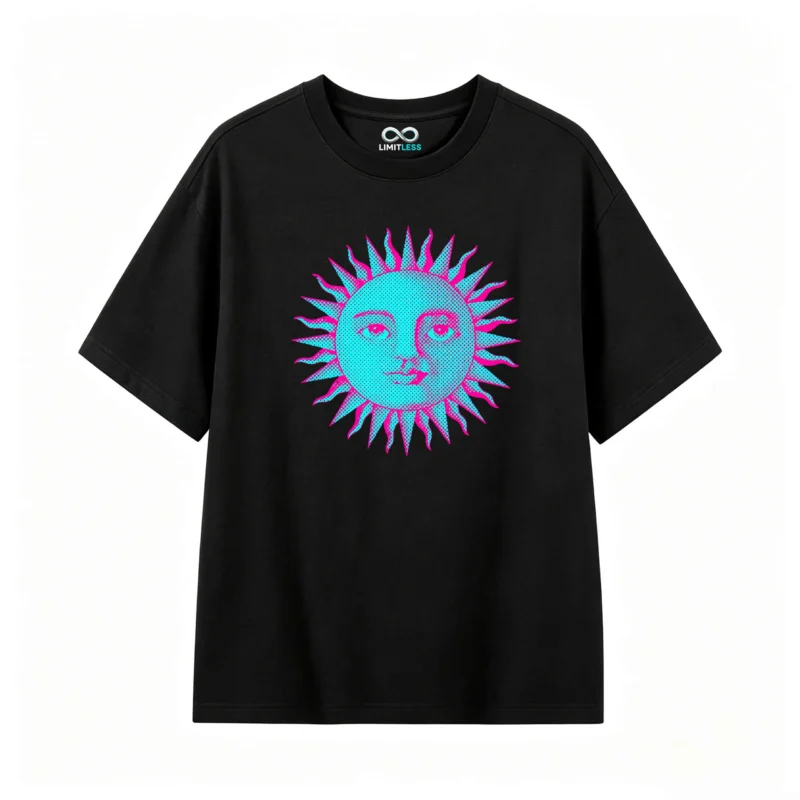 Remera Algodón Estampado Sol Pop Art Diseño Vintage Calidad