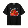 Remera Algodón Estampado Tomates Diseño Gourmet Oversize