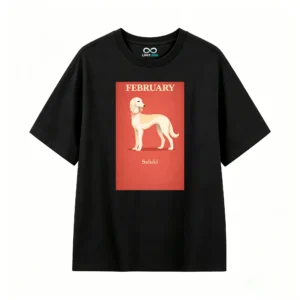 Remera Algodón Saluki Diseño Perro Estampada Calidad Premium
