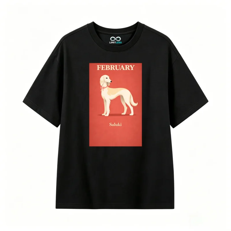 主图_1 Remera Algodón Saluki Diseño Perro Estampada Calidad Premium