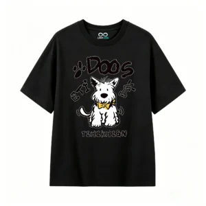 Remera Algodón Estampado Perro Lazo Diseño Urbano Premium