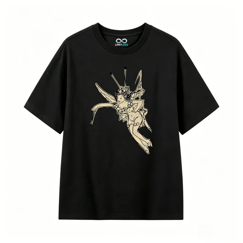 Remera Algodón Estampado Hada Estilo Vintage Casual Premium