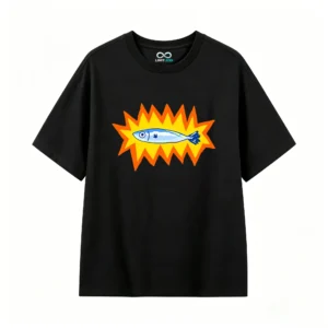 主图_1 Remera Algodón Estampado Pez Pop Art Diseño Urbano Premium