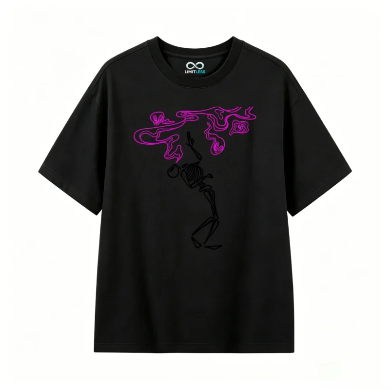 主图_1 Remera Algodón Estampado Neón Diseño Abstracto Urbana Moda
