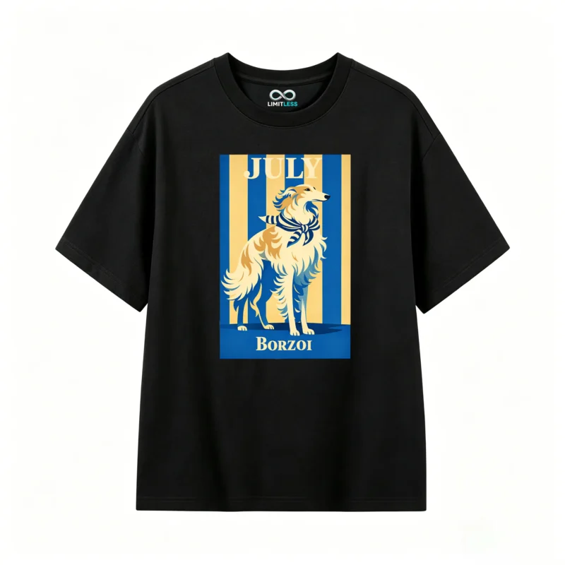 主图_1 Remera Algodón Estampada Borzoi Julio Diseño Exclusivo