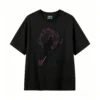Remera Algodón Estampado Fuego Corona Diseño Urbano Oversize