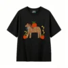 主图_1 Remera Algodón Estampado Caballo Manzanas Diseño Artístico