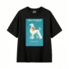 Remera Algodón Estampado Perro Afghan Hound Diseño Vintage