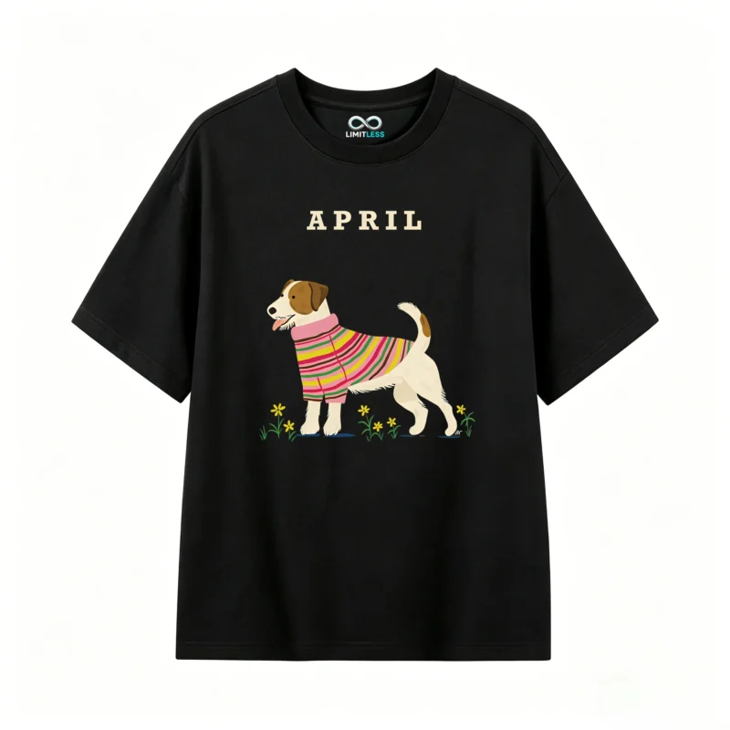 Remera Algodón Estampado Jack Russell Terrier Casual Diseño