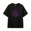Remera Algodón Estampado Árbol Fuego Abstracto Casual Premium