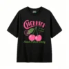 Remera Algodón Estampada Cherries Diseño Trendy Premium