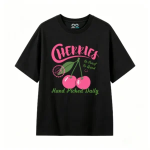 主图_1 Remera Algodón Estampada Cherries Diseño Trendy Premium